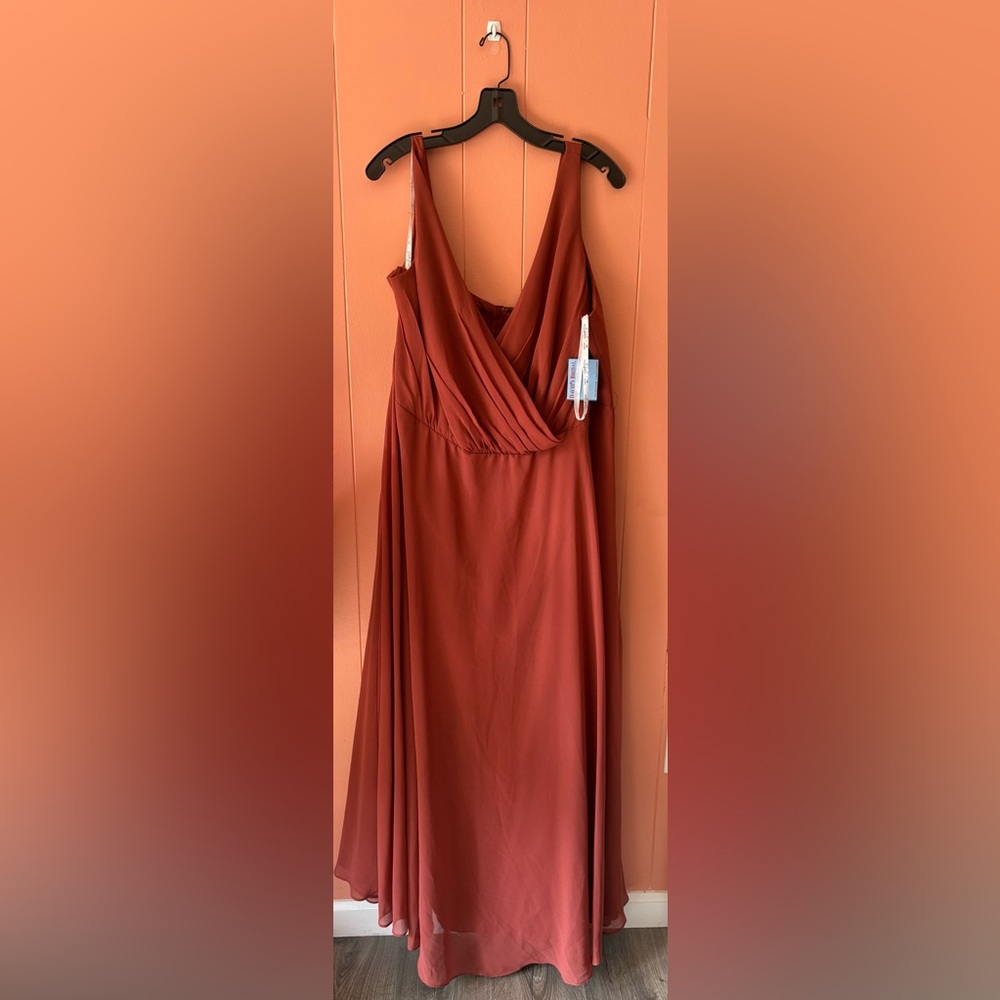 David's Bridal Terracotta Gown